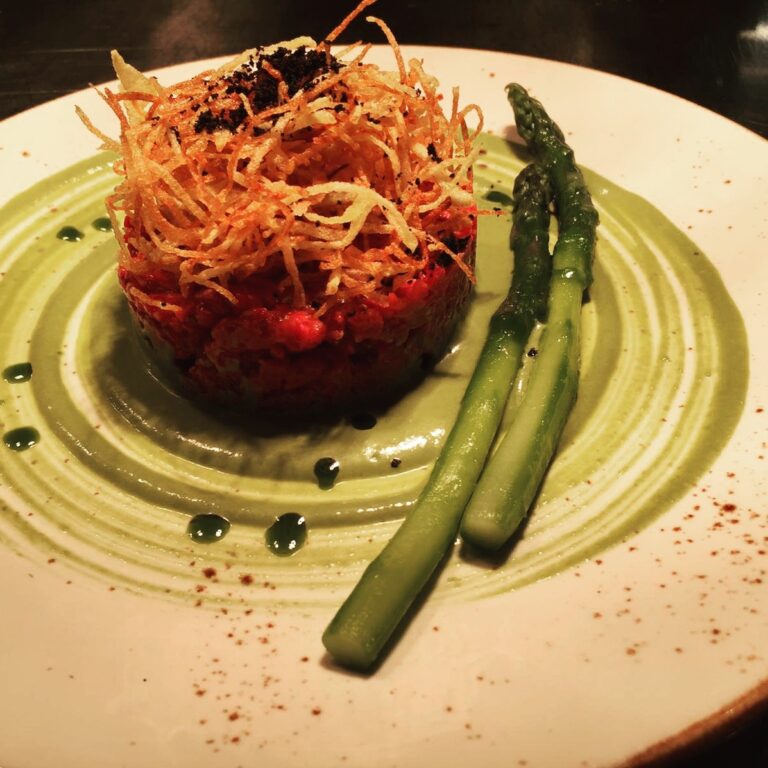 Battuta su crema di asparagi 768x768